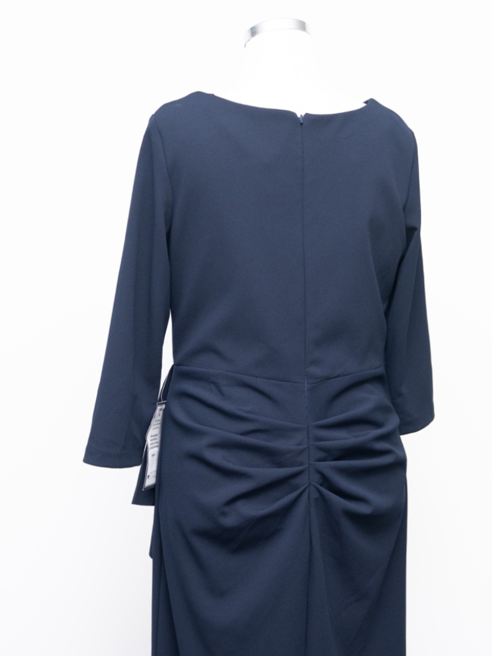 XSCAPE - Asymmetric Neck Ruched Side Drape Gown with Slit‎ - Picture 12 of 13